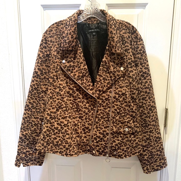 Faux Leopard MOTO Jacket - Picture 1 of 11